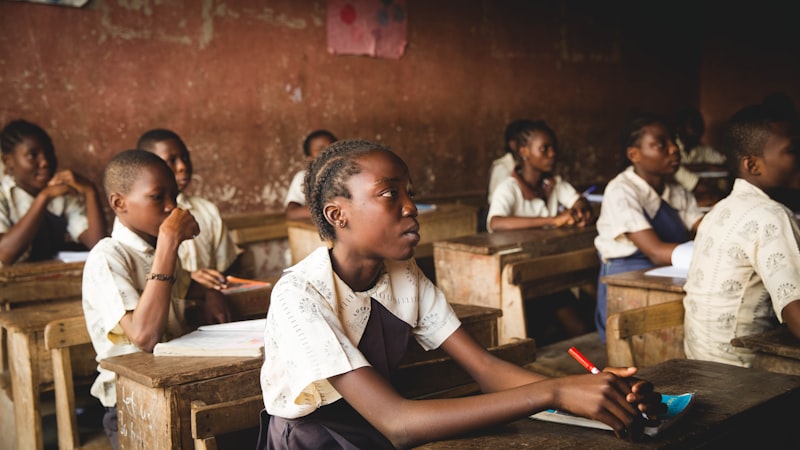Children learning in a classroom